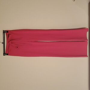 VTG hot pink wide leg polyester blend pants